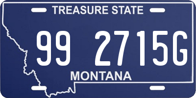 MT license plate 992715G