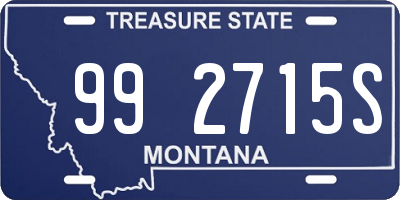 MT license plate 992715S