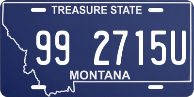 MT license plate 992715U