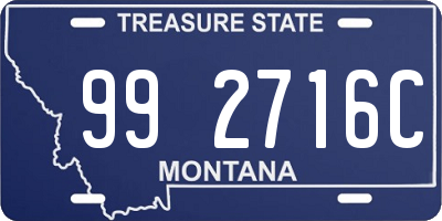 MT license plate 992716C