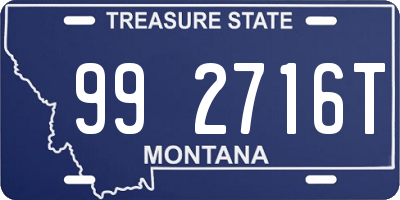 MT license plate 992716T