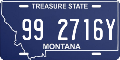 MT license plate 992716Y