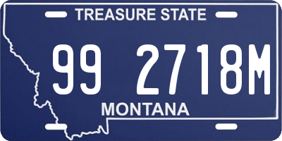 MT license plate 992718M