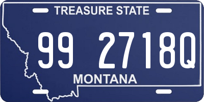 MT license plate 992718Q