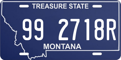 MT license plate 992718R