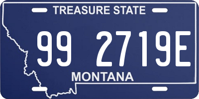 MT license plate 992719E