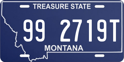 MT license plate 992719T