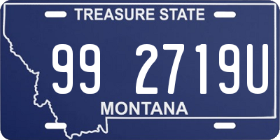 MT license plate 992719U