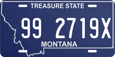 MT license plate 992719X