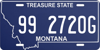 MT license plate 992720G