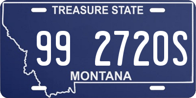 MT license plate 992720S