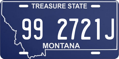 MT license plate 992721J