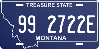 MT license plate 992722E