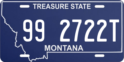 MT license plate 992722T