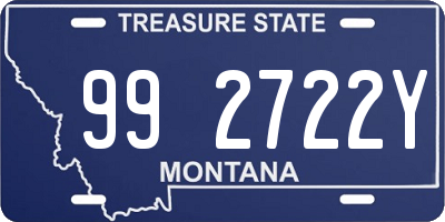 MT license plate 992722Y