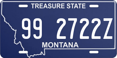 MT license plate 992722Z