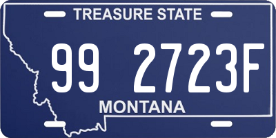 MT license plate 992723F