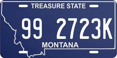 MT license plate 992723K