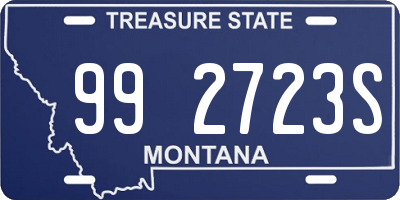 MT license plate 992723S