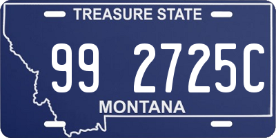 MT license plate 992725C