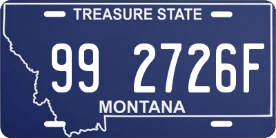 MT license plate 992726F