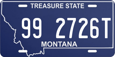 MT license plate 992726T