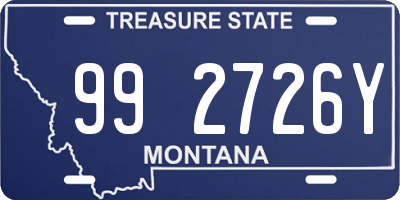 MT license plate 992726Y