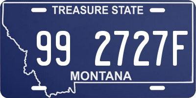 MT license plate 992727F