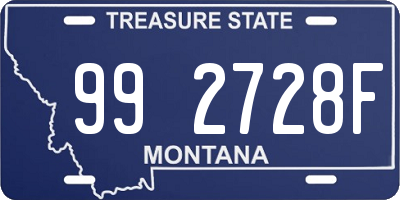 MT license plate 992728F