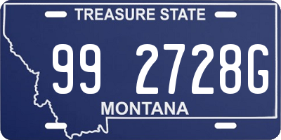 MT license plate 992728G