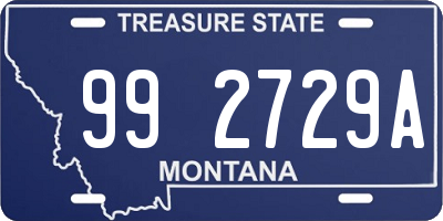 MT license plate 992729A