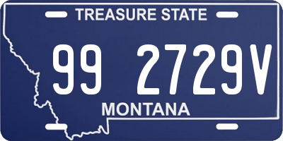 MT license plate 992729V