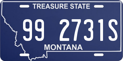 MT license plate 992731S