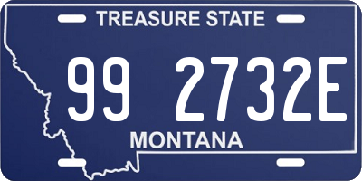 MT license plate 992732E