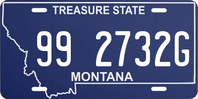 MT license plate 992732G