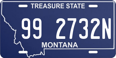 MT license plate 992732N