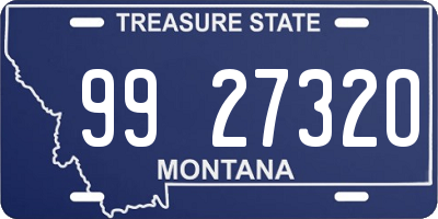 MT license plate 992732O