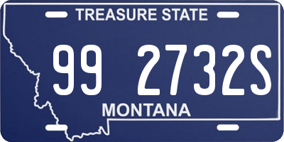 MT license plate 992732S