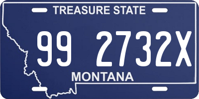 MT license plate 992732X