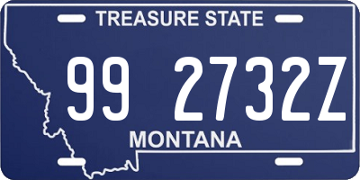 MT license plate 992732Z