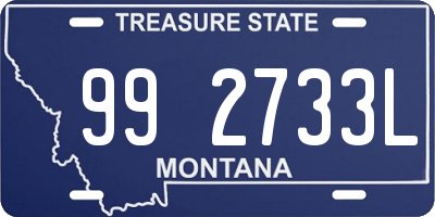 MT license plate 992733L