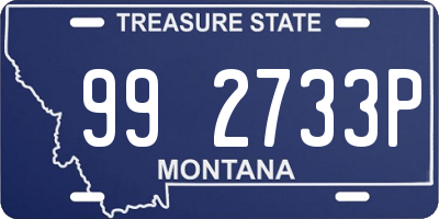 MT license plate 992733P