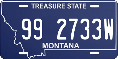 MT license plate 992733W