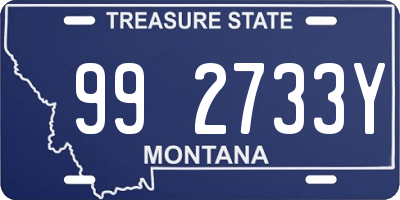 MT license plate 992733Y