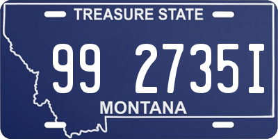 MT license plate 992735I