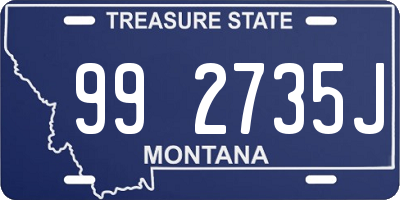 MT license plate 992735J