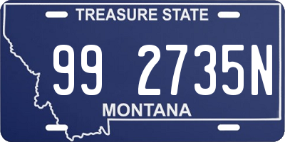 MT license plate 992735N