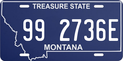 MT license plate 992736E