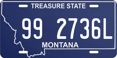 MT license plate 992736L