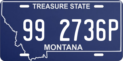 MT license plate 992736P